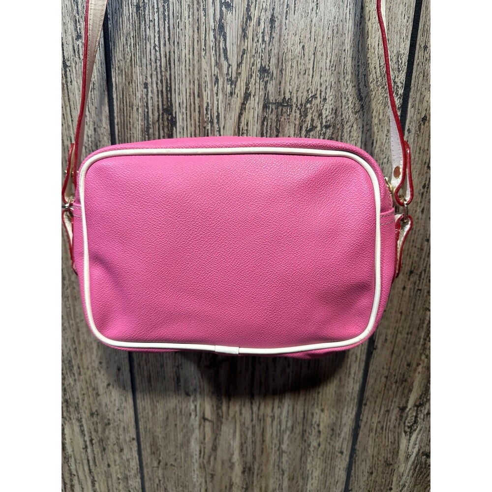 Dooney & Bourke Saffiano Pink & Natural Leather Medium Crossbody Bag - Picture 5 of 10